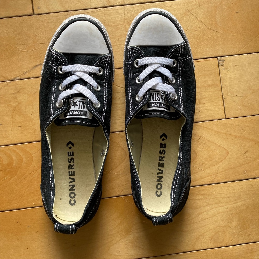 Black Converse espadrilles